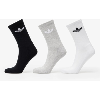 adidas Originals adidas Trefoil Cushion Crew Sock 6-Pack Black/ White/ Medium Grey Heather