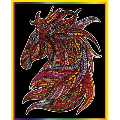 Omalovánky Colorvelvet sametový obrázek kůň