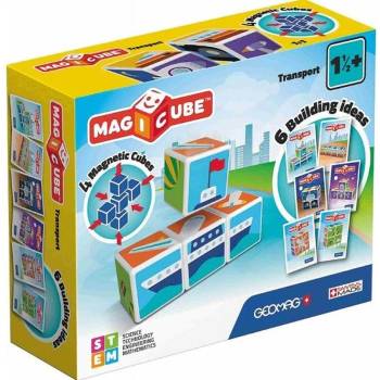 Geomag Комплект магнитни кубчета Geomag - Magicube, Транспортни средства, 7 части (G122)