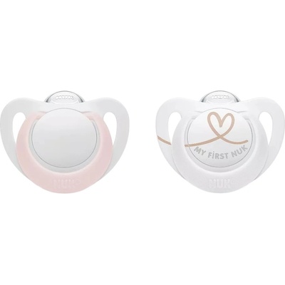 Nuk Силиконова залъгалка NUK - Star, 0-6 м, за момиче, 2 броя (10175284)