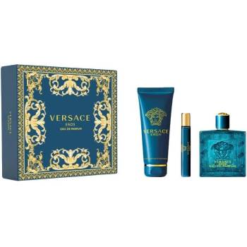 Versace Eros Eau De Parfum Подаръчен комплект за мъже Размер EDP 100 ml + EDP 10 ml + несесер