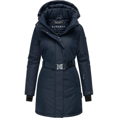 Navahoo Дамско зимно парка FROSTKUSS 14 с подвижен качулка и колан, navy (N-108-843.FROSTKUSS14.302_navy)