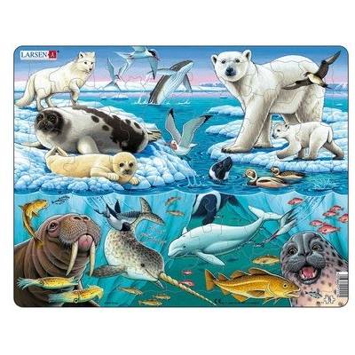 Larsen - Пъзел: Животни - "Полярни" - 75 части, голям