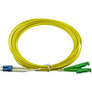 Conneu E2000-APC-LC-UPC дуплексна пач корда, сингълмод OS2, 3 мм. , жълта, Conneu (25 м) (CNFJ-E2ALCOS2DYE3mm-25)