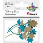 TITANUM Felt flowers with galazka mix 4pcs - mallbg - 19,97 лв