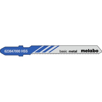 Metabo 5 plátků pro přímočaré pily BASIC METAL 51/ 1,2 mm 623647000