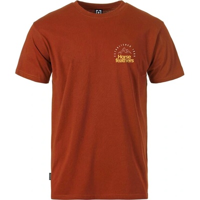 Horsefeathers Peak Emblem pánske tričko s krátkym rukávom picante