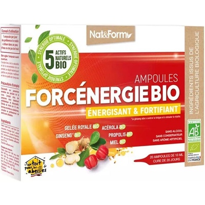 Nat&Form Енергия и тонус, БИО, 20 ампули за пиене х 10 ml | Nat&Form (026031 (AMP_FOR))