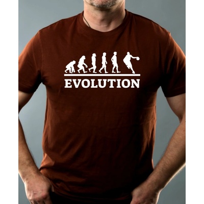 Evolution basket bílý tisk tričko Basic