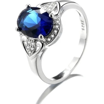 Majya Stříbrný prsten SAFÍR 10195 6