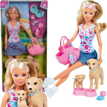 Simba Bábika Steffi na prechádzke so psami