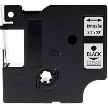 Pro Dymo Съвместима лента с Dymo 45800, S0720820, 19mm x 7m, черен печат / прозрачен субстрат (45800)