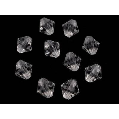 Stoklasa Plastové korálky cínovky / sluníčko 8x8 mm Balení: 20 g, Varianta: 1 - 01 transparent 1 - 01 transparent