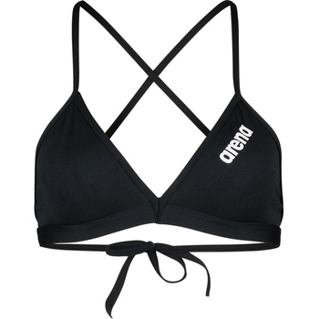 arena Дамско бикини горнище Arena Women's Team Swim Top Tie Back Solid Bikini top - Black / White - размер 32 (EU) (150-4077-0112)