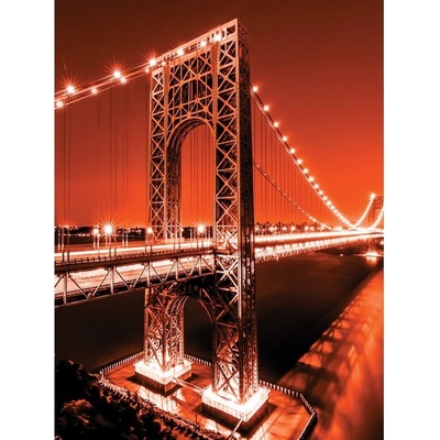 Preinterier Fototapeta panel - PL0170 - Manhattan most - sépia vlies - 206cm x 275cm