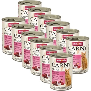 Animonda Carny Adult - Говеждо и пуйка с скариди 12 x 400 г