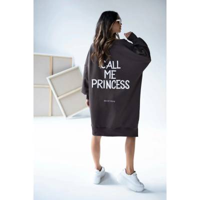Miss City Official mikina CALL ME PRINCESS Dark brown