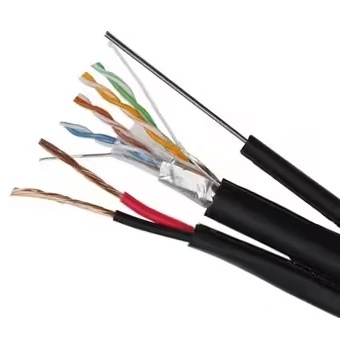 Екском FTP/M Cat5e 24AWG Cu + 2x0, 75mm CU захранващи проводници (FTP/M Cat5e Cu 2x0.75mm CU)