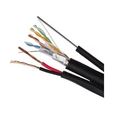 Екском FTP/M Cat5e 24AWG Cu + 2x0, 75mm CU захранващи проводници (FTP/M Cat5e Cu 2x0.75mm CU)