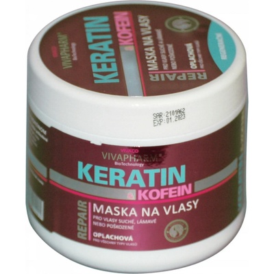 VivaPharm Keratinová vlasová maska 600 ml