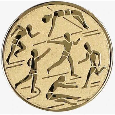 Atletika Emblém Nálepka na trofej Ø 25 mm zlatá