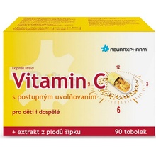 Neuraxpharm Vitamín C s extraktom z plodov šípok s postupným uvoľňovaním 90 kapsúl
