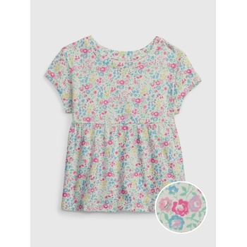 GAP Бебешка флорална тениска Mix & Match GAP GAP | Byal | Момичешки | 74-80