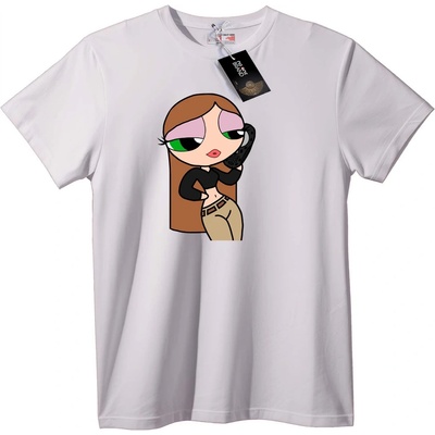 NOONEBRAND Тениска Анимационно момиче с телефон - XS, Black