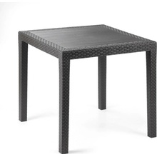 MEGA PLAST Stôl záhradný RATAN LUX, antracit 120 cm