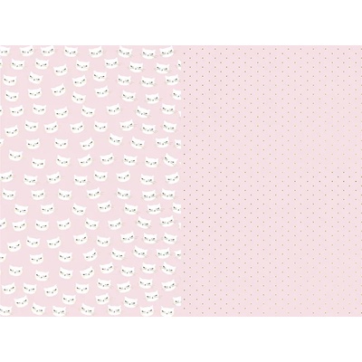 PartyDeco Опаковъчна хартия - Розово коте микс 2 бр
