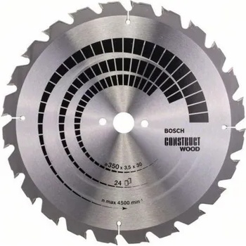 Bosch Диск циркулярен Bosch метален HM за рязане на дърво 350x30x3.5 мм, 24 z, Construct Wood- 2 608 640 692