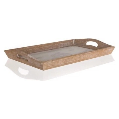 Home DECOR Podnos RUSTIN WHITE 40x26 cm