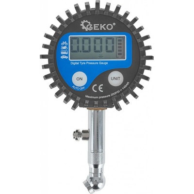 GEKO G01274 Měřič tlaku - manometr, digitální, 0-13,8 bar, citlivost 0,01 bar, otočný, koncovka 45°