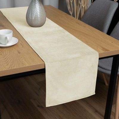 Biante Sametový běhoun Velvet Premium SVP-003 Smetanový 45x140 cm