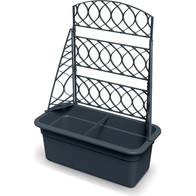 Prosperplast Květináč s pergolou BLOMA 58 cm antracit