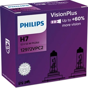 Philips Крушка, фар PHILIPS H7, 12V, 55W, 3200K, 1500lm, 2 бр