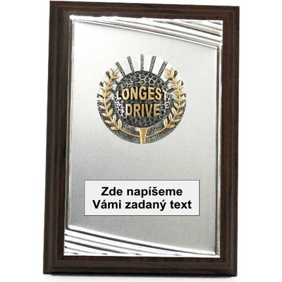 VIZINGR Longest drive plaketa H122-G231.02-K051 H122-G231.02-K051/15 cm