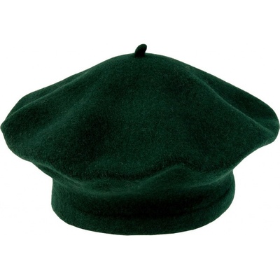 dívčí baret Tonak 100% vlna 16 zelená tmavá