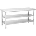 Royal Catering Работна маса от неръждаема стомана - 70 x 180 см - 500 кг - 3 нива RCWT-180X70-3L-E (RCWT-180X70-3L-E)