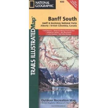 mapa Banff south National Geographic voděodolná