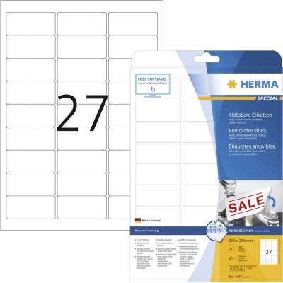 Herma 4347 63.5 x 29.6 mm bílá 675 ks