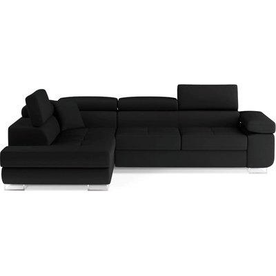Eltap Черен разтегателен ъглов диван с място за съхранение (ляв ъгъл L форма) Anton - ELTAP (An_76)
