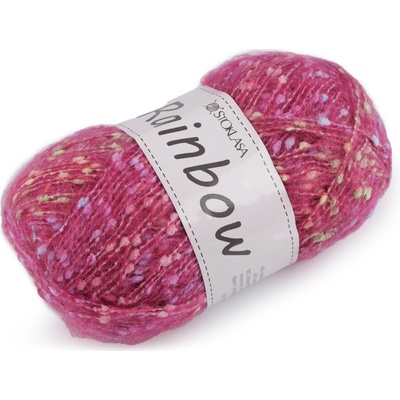 Pletací příze mohérová Rainbow 100 g Varianta: 2 (30-4) pink, Balení: 1 ks 57865/147365/267073