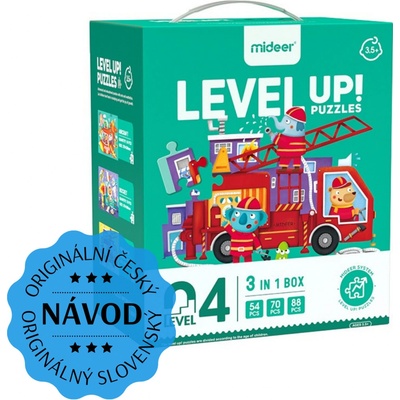 Mideer LEVEL UP! 04 Dopravné prostriedky 3v1 54, 70 a 88 dielov