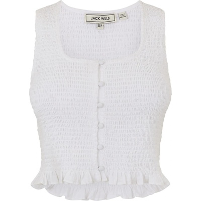 Jack Wills Shirred Tank - Vintage White