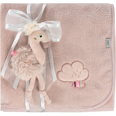 BABY FEHN Prikrývka na maznanie plameniak Pink