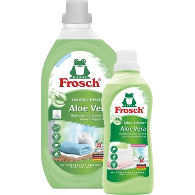 Frosch Sensitive Aloe Vera Prací gél 1500 ml + Hypoalergénna aviváž 750 ml
