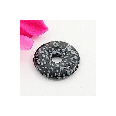 Nefertitis Obsidián vločka donut NF1116