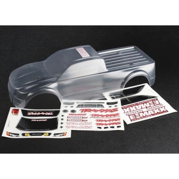 Traxxas каросерия прозрачна, стикери: E-Maxx Brushless