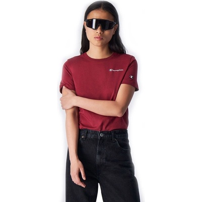 Champion Crewneck T-Shirt, S, Bordová